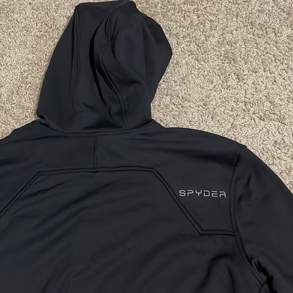 NWT Spyder Men's Chambers Full Zip Hard Face Tech Fleece Size XL (Black/Red) - Picture 8 of 10